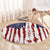 American Flag Fishing Round Carpet Lure and Hook Elements and Custom Name Print - Wonder Print Shop