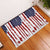 American Flag Fishing Rubber Doormat Lure and Hook Elements and Custom Name Print - Wonder Print Shop