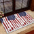 American Flag Fishing Rubber Doormat Lure and Hook Elements and Custom Name Print - Wonder Print Shop