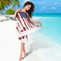 American Flag Fishing Sarong Lure and Hook Elements and Custom Name Print - Wonder Print Shop