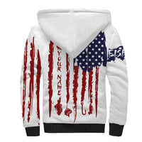 American Flag Fishing Sherpa Hoodie Lure and Hook Elements and Custom Name Print - Wonder Print Shop