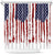 American Flag Fishing Shower Curtain Lure and Hook Elements and Custom Name Print - Wonder Print Shop
