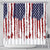 American Flag Fishing Shower Curtain Lure and Hook Elements and Custom Name Print - Wonder Print Shop