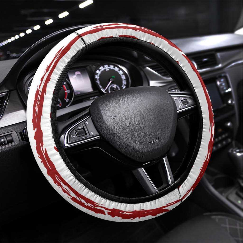 American Flag Fishing Steering Wheel Cover Lure and Hook Elements and Name Print - Wonder Print Shop