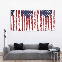 American Flag Fishing Tapestry Lure and Hook Elements and Custom Name Print - Wonder Print Shop