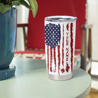 American Flag Fishing Tumbler Cup Lure and Hook Elements and Custom Name Print - Wonder Print Shop
