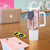 American Flag Fishing Tumbler With Handle Lure and Hook Elements and Custom Name Print - Wonder Print Shop