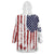 American Flag Fishing Wearable Blanket Hoodie Lure and Hook Elements and Custom Name Print - Wonder Print Shop