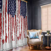 American Flag Fishing Window Curtain Lure and Hook Elements and Custom Name Print - Wonder Print Shop