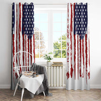 American Flag Fishing Window Curtain Lure and Hook Elements and Custom Name Print - Wonder Print Shop