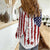 American Flag Fishing Women Casual Shirt Lure and Hook Elements and Custom Name Print - Wonder Print Shop