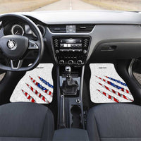 Personalized American Flag Bowling Team Car Mats Pins and Ball Torn Stripes and Patterned White - Wonder Print Shop