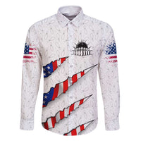 Personalized American Flag Bowling Team Family Matching Tank Maxi Dress and Hawaiian Shirt Pins and Ball Torn Stripes and Patterned White - Wonder Print Shop