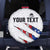 Personalized American Flag Bowling Team Spare Tire Cover Pins and Ball Torn Stripes and Patterned White - Wonder Print Shop