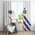 Personalized American Flag Bowling Team Window Curtain Pins and Ball Torn Stripes and Patterned White - Wonder Print Shop
