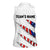 Personalized American Flag Bowling Team Women Sleeveless Polo Shirt Pins and Ball Torn Stripes and Patterned White - Wonder Print Shop