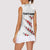 Personalized American Flag Bowling Team Women Sleeveless Polo Shirt Pins and Ball Torn Stripes and Patterned White - Wonder Print Shop