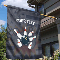 Custom Bowling Ball and Pins Garden Flag American Flag Stars and Stripes in Grunge Patriotic - Wonder Print Shop