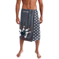 Custom Bowling Ball and Pins Lavalava American Flag Stars and Stripes in Grunge Patriotic - Wonder Print Shop