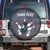 Custom Bowling Ball and Pins Spare Tire Cover American Flag Stars and Stripes in Grunge Patriotic - Wonder Print Shop