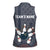 Custom Bowling Ball and Pins Women Sleeveless Polo Shirt American Flag Stars and Stripes in Grunge Patriotic - Wonder Print Shop