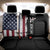 Grunge American Flag Custom Bowling Back Car Seat Cover Pins Graphic and Team Text Layout Design - Wonder Print Shop