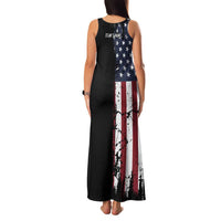 Grunge American Flag Custom Bowling Family Matching Tank Maxi Dress and Hawaiian Shirt Pins Graphic and Team Text Layout Design - Wonder Print Shop