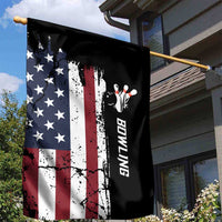 Grunge American Flag Custom Bowling Garden Flag Pins Graphic and Team Text Layout Design - Wonder Print Shop