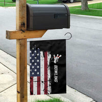 Grunge American Flag Custom Bowling Garden Flag Pins Graphic and Team Text Layout Design - Wonder Print Shop
