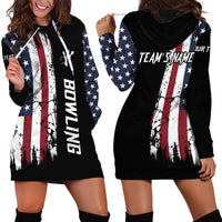 Grunge American Flag Custom Bowling Hoodie Dress Pins Graphic and Team Text Layout Design - Wonder Print Shop
