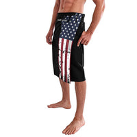 Grunge American Flag Custom Bowling Lavalava Pins Graphic and Team Text Layout Design - Wonder Print Shop