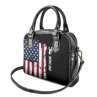 Grunge American Flag Custom Bowling Shoulder Handbag Pins Graphic and Team Text Layout Design - Wonder Print Shop