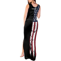 Grunge American Flag Custom Bowling Tank Maxi Dress Pins Graphic and Team Text Layout Design - Wonder Print Shop