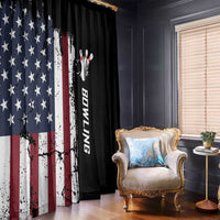 Grunge American Flag Custom Bowling Window Curtain Pins Graphic and Team Text Layout Design - Wonder Print Shop