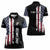 Grunge American Flag Custom Bowling Women Polo Shirt Pins Graphic and Team Text Layout Design - Wonder Print Shop