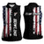 Grunge American Flag Custom Bowling Women Sleeveless Polo Shirt Pins Graphic and Team Text Layout Design - Wonder Print Shop