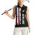 Grunge American Flag Custom Bowling Women Sleeveless Polo Shirt Pins Graphic and Team Text Layout Design - Wonder Print Shop