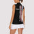Grunge American Flag Custom Bowling Women Sleeveless Polo Shirt Pins Graphic and Team Text Layout Design - Wonder Print Shop