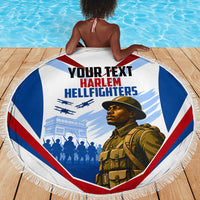 Personalized Harlem Hellfighters Beach Blanket Vintage WWI Military History Patriotic Art