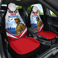 Personalized Harlem Hellfighters Car Seat Cover Vintage WWI Military History Patriotic Art