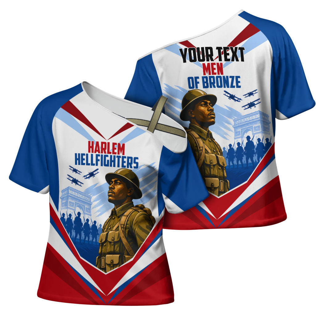 Personalized Harlem Hellfighters Cross Shoulder Shirt Vintage WWI Military History Patriotic Art