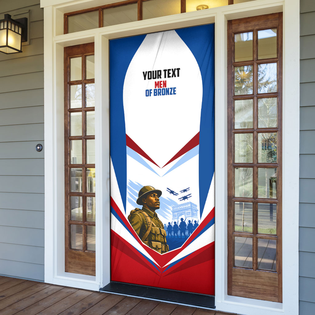 Personalized Harlem Hellfighters Door Cover Vintage WWI Military History Patriotic Art