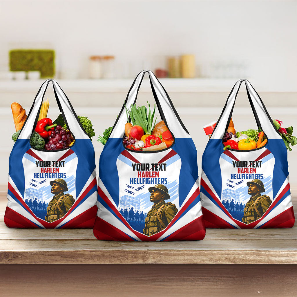 Personalized Harlem Hellfighters Grocery Bag Vintage WWI Military History Patriotic Art