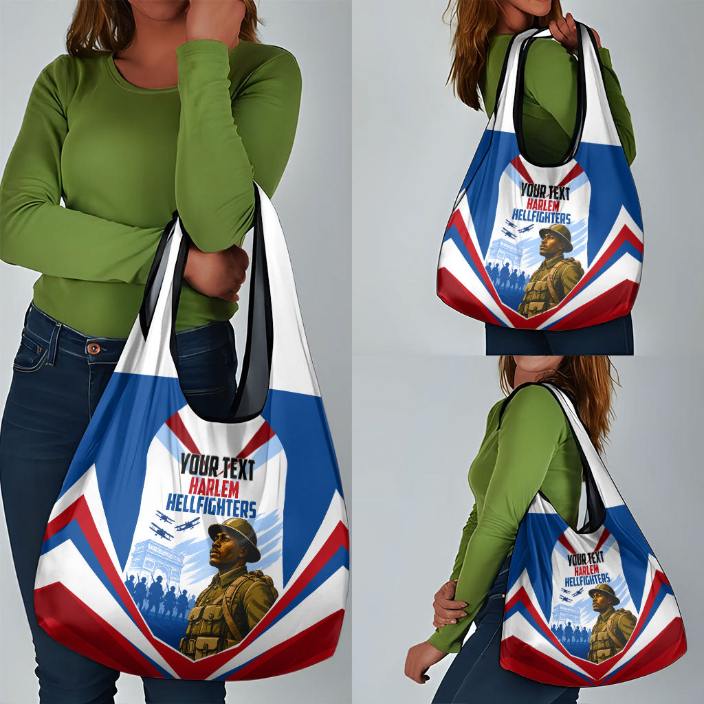 Personalized Harlem Hellfighters Grocery Bag Vintage WWI Military History Patriotic Art