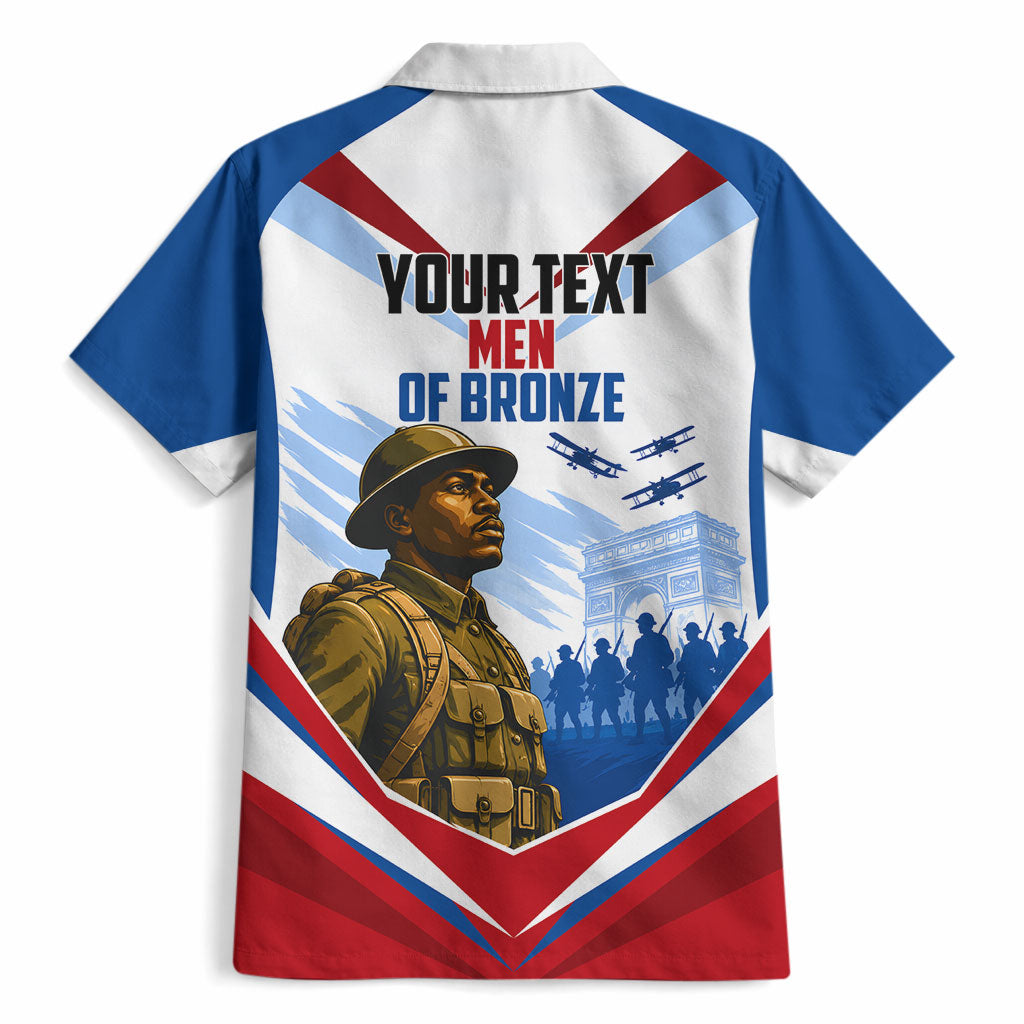 Personalized Harlem Hellfighters Hawaiian Shirt Vintage WWI Military History Patriotic Art