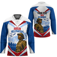 Personalized Harlem Hellfighters Hockey Jersey Vintage WWI Military History Patriotic Art