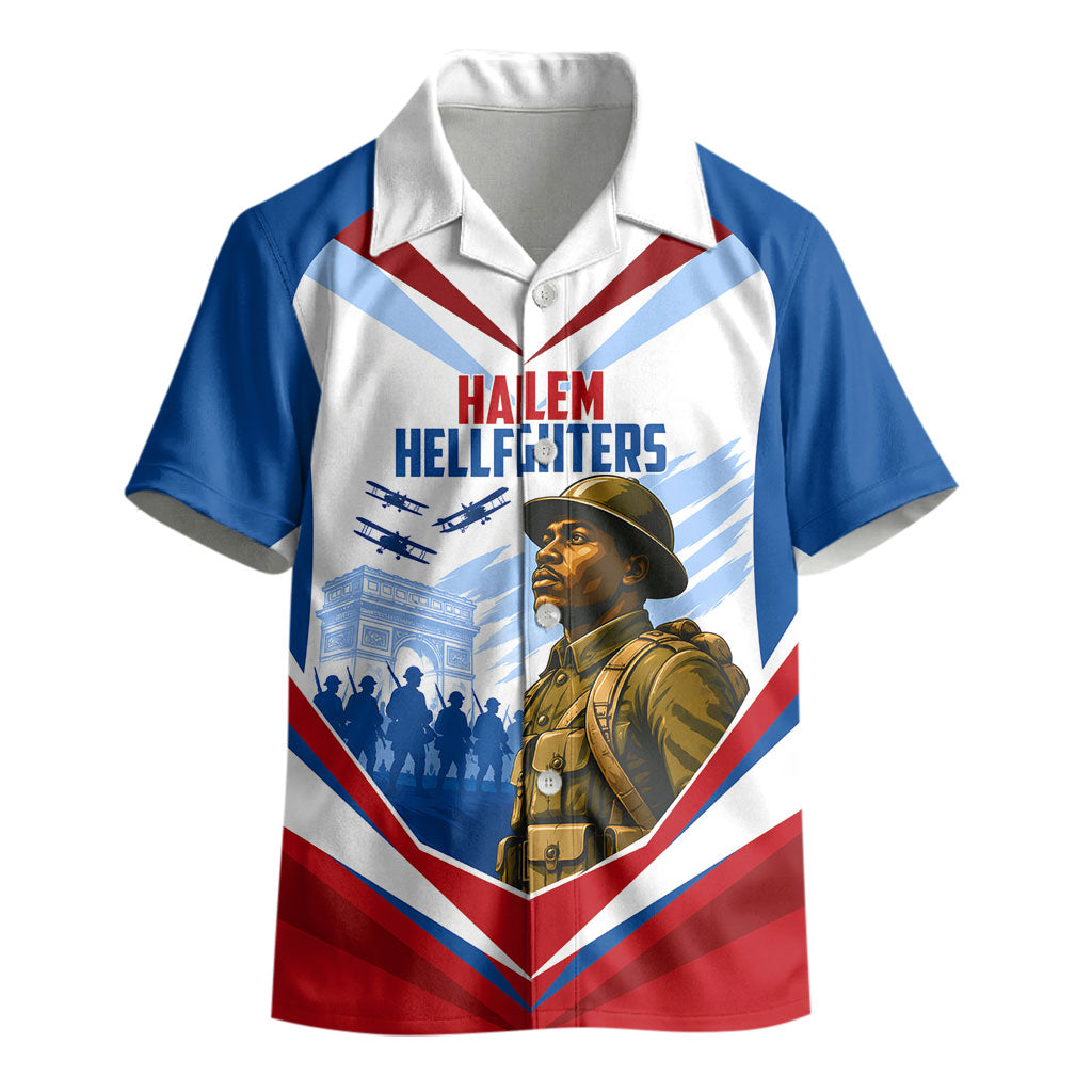 Personalized Harlem Hellfighters Kid Hawaiian Shirt Vintage WWI Military History Patriotic Art