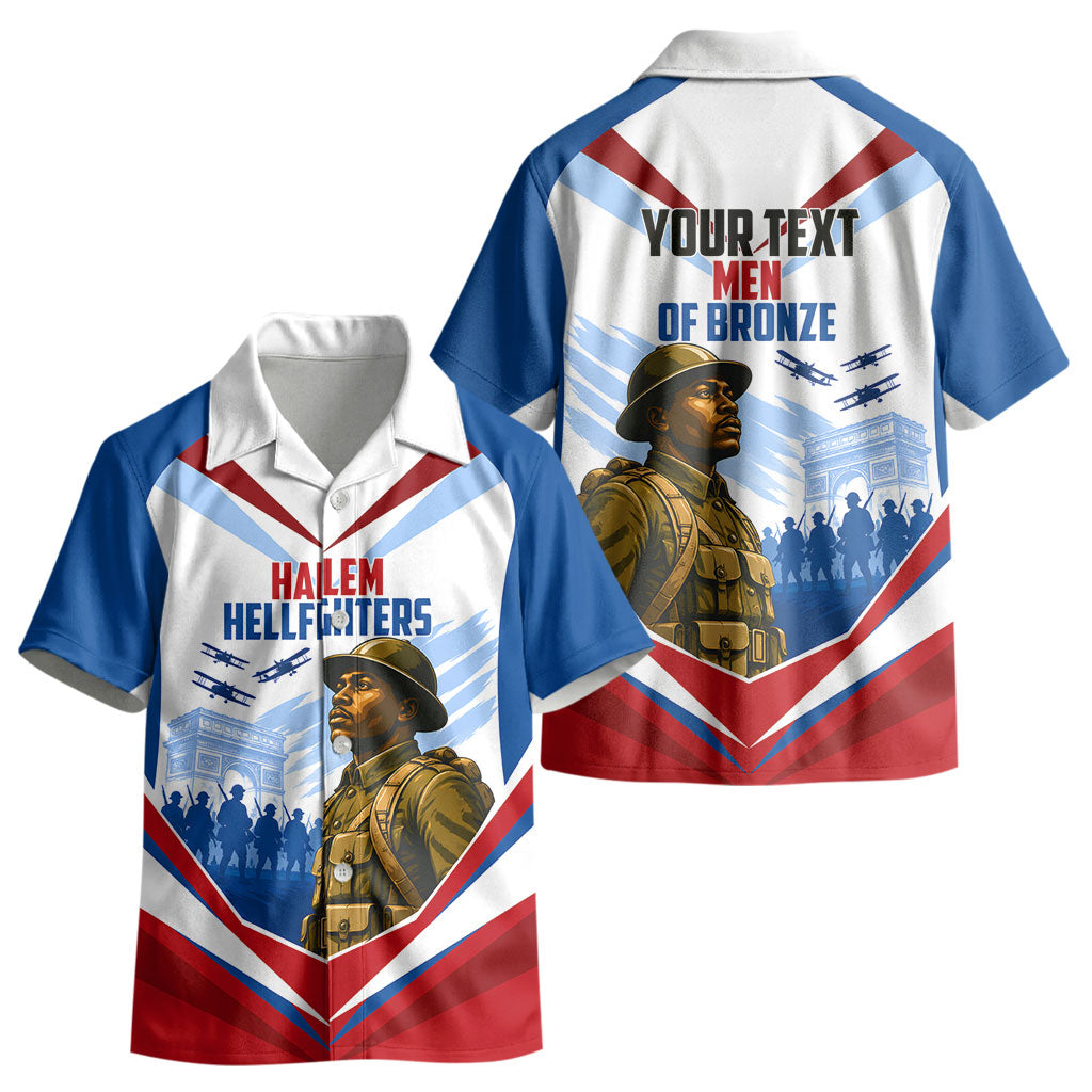 Personalized Harlem Hellfighters Kid Hawaiian Shirt Vintage WWI Military History Patriotic Art