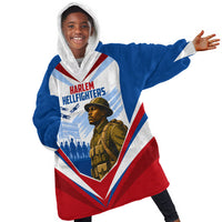 Personalized Harlem Hellfighters Kid Wearable Blanket Hoodie Vintage WWI Military History Patriotic Art