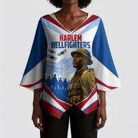 Personalized Harlem Hellfighters Kimono Sleeve Blouse Vintage WWI Military History Patriotic Art